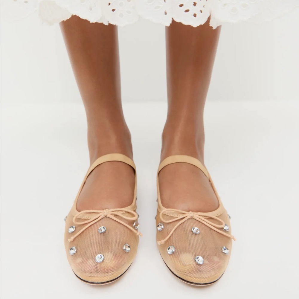Loeffler Randall Leonie Crystal Ballet Flats